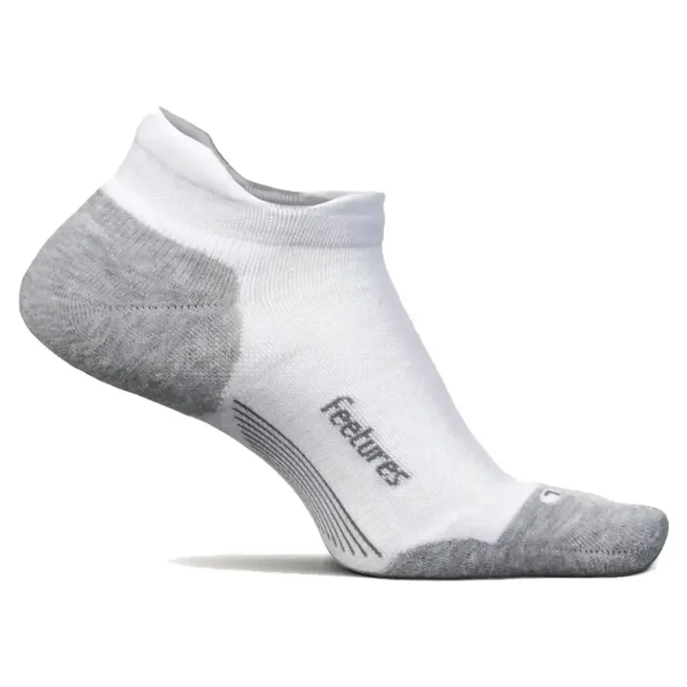 Feetures Elite Max Socks Men's Medium White Stretch No Show Cushioned GBO2695